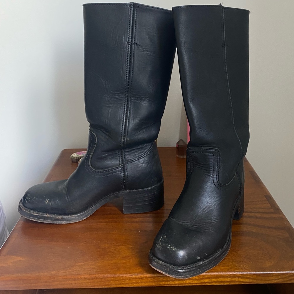 Black FRYE Campus Boots 7.5